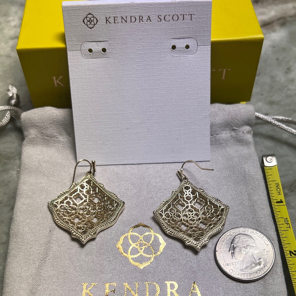 Kendra Scott Gold Statement Earrings - Picture 4 of 4